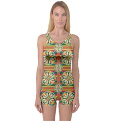 Eye Catching Pattern One Piece Boyleg Swimsuit