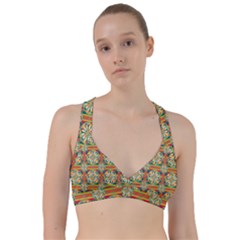 Eye Catching Pattern Sweetheart Sports Bra