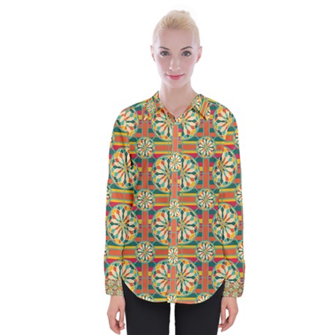 Eye Catching Pattern Womens Long Sleeve Shirt by linceazul