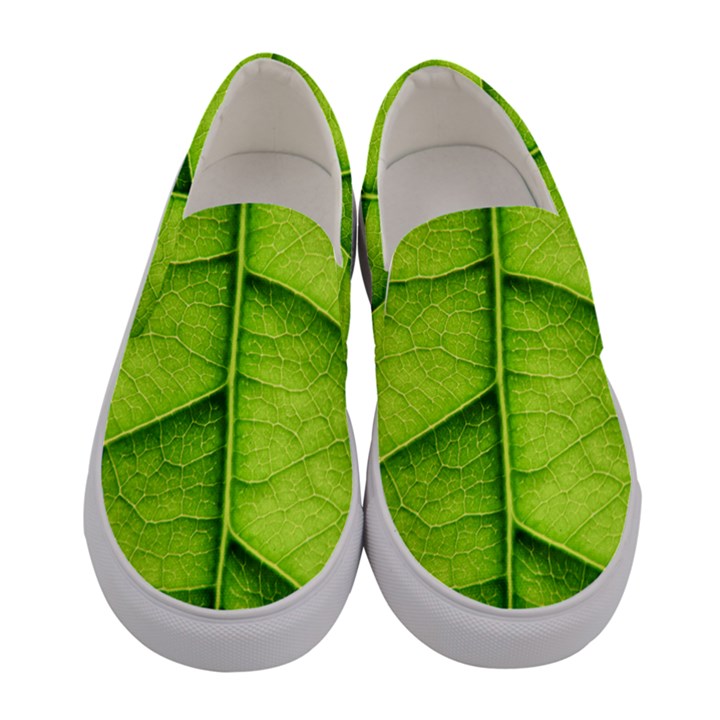 Green leaf Women s Canvas Slip Ons