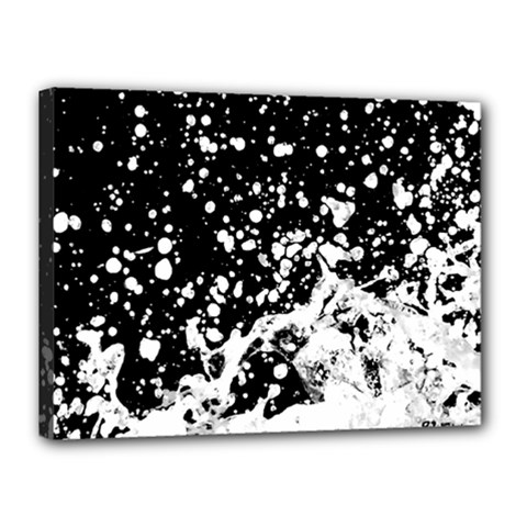 Black And White Splash Texture Canvas 16  X 12  by dflcprints