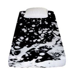 Black And White Splash Texture Fitted Sheet (single Size) by dflcprints