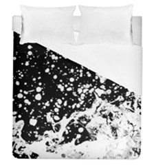 Black And White Splash Texture Duvet Cover (queen Size)