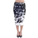 Black And White Splash Texture Velvet Midi Pencil Skirt View1