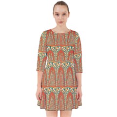 Arcs Pattern Smock Dress