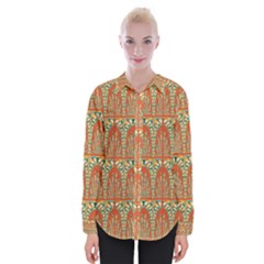 Arcs Pattern Womens Long Sleeve Shirt