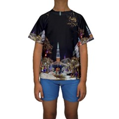 Church Decoration Night Kids  Short Sleeve Swimwear by Nexatart