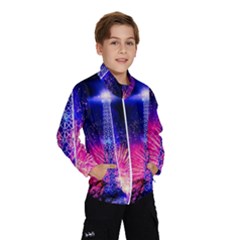 Paris France Eiffel Tower Landmark Wind Breaker (kids) by Nexatart