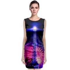 Paris France Eiffel Tower Landmark Classic Sleeveless Midi Dress by Nexatart