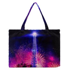 Paris France Eiffel Tower Landmark Zipper Medium Tote Bag