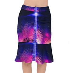 Paris France Eiffel Tower Landmark Mermaid Skirt