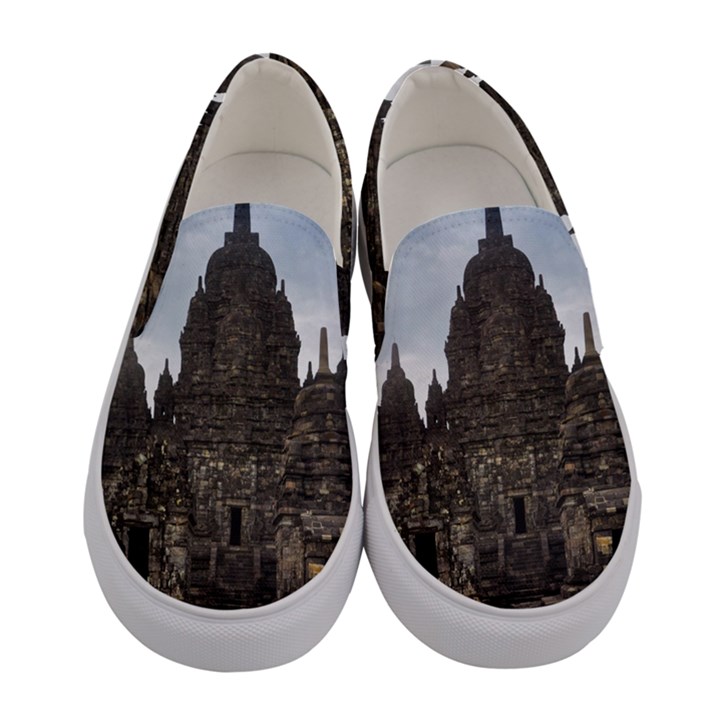 Prambanan Temple Indonesia Jogjakarta Women s Canvas Slip Ons