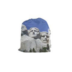 Mount Rushmore Monument Landmark Drawstring Pouches (small)  by Nexatart