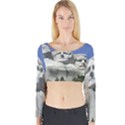 Mount Rushmore Monument Landmark Long Sleeve Crop Top View1