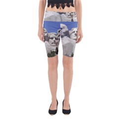 Mount Rushmore Monument Landmark Yoga Cropped Leggings by Nexatart