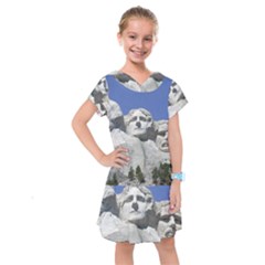 Mount Rushmore Monument Landmark Kids  Drop Waist Dress