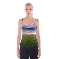 Landscape Sunset Sky Sun Alpha Spaghetti Strap Top by Nexatart