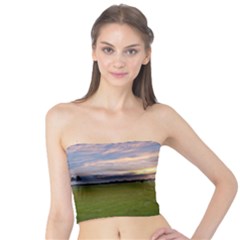 Landscape Sunset Sky Sun Alpha Tube Top by Nexatart