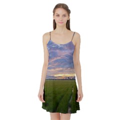 Landscape Sunset Sky Sun Alpha Satin Night Slip by Nexatart