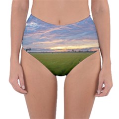 Landscape Sunset Sky Sun Alpha Reversible High-waist Bikini Bottoms