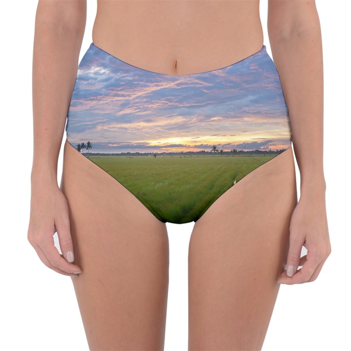 Landscape Sunset Sky Sun Alpha Reversible High-Waist Bikini Bottoms