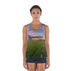 Landscape Sunset Sky Sun Alpha Sport Tank Top  by Nexatart