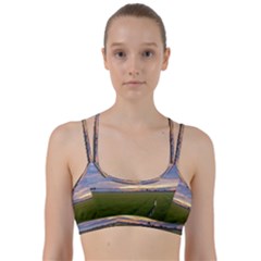 Landscape Sunset Sky Sun Alpha Line Them Up Sports Bra