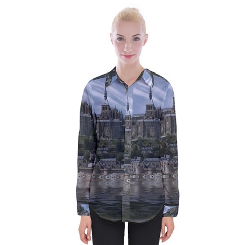 Mont Saint Michel France Normandy Womens Long Sleeve Shirt by Nexatart