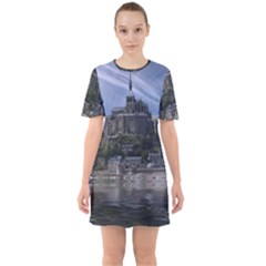 Mont Saint Michel France Normandy Sixties Short Sleeve Mini Dress