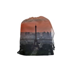 Paris France French Eiffel Tower Drawstring Pouches (medium)  by Nexatart