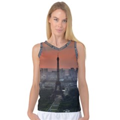 Paris France French Eiffel Tower Women s Basketball Tank Top by Nexatart