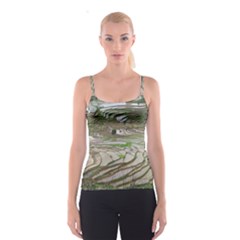 Rice Fields Terraced Terrace Spaghetti Strap Top by Nexatart