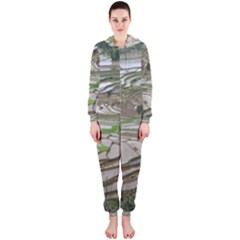 Rice Fields Terraced Terrace Hooded Jumpsuit (ladies)  by Nexatart