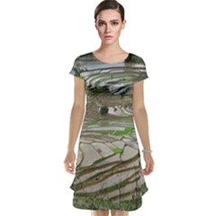 Rice Fields Terraced Terrace Cap Sleeve Nightdress by Nexatart