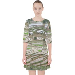 Rice Fields Terraced Terrace Pocket Dress