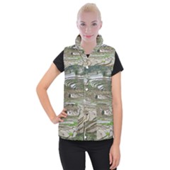 Rice Fields Terraced Terrace Women s Button Up Puffer Vest by Nexatart