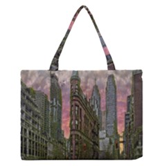 Flat Iron Building Toronto Ontario Zipper Medium Tote Bag by Nexatart