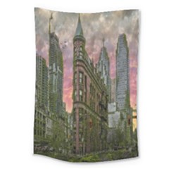 Flat Iron Building Toronto Ontario Large Tapestry by Nexatart