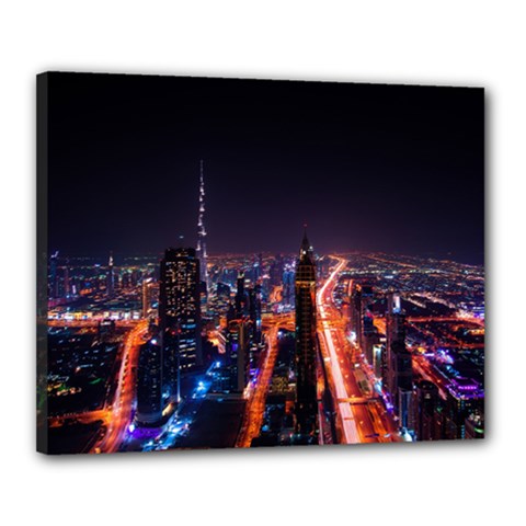 Dubai Cityscape Emirates Travel Canvas 20  X 16  by Nexatart