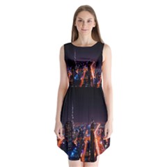 Dubai Cityscape Emirates Travel Sleeveless Chiffon Dress   by Nexatart