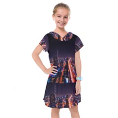 Dubai Cityscape Emirates Travel Kids  Drop Waist Dress