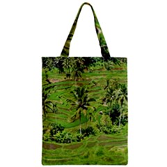 Greenery Paddy Fields Rice Crops Zipper Classic Tote Bag by Nexatart