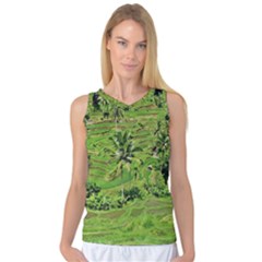 Greenery Paddy Fields Rice Crops Women s Basketball Tank Top by Nexatart