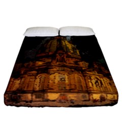 Dresden Frauenkirche Church Saxony Fitted Sheet (california King Size) by Nexatart