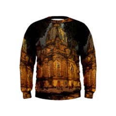 Dresden Frauenkirche Church Saxony Kids  Sweatshirt by Nexatart