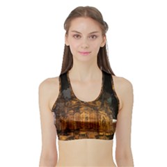 Dresden Frauenkirche Church Saxony Sports Bra With Border by Nexatart