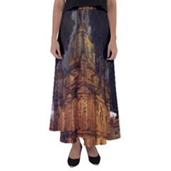 Dresden Frauenkirche Church Saxony Flared Maxi Skirt by Nexatart