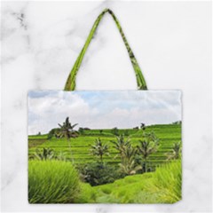 Bali Rice Terraces Landscape Rice Medium Tote Bag by Nexatart