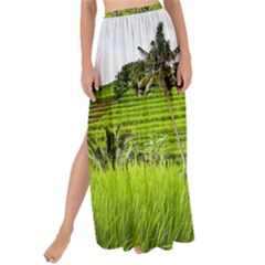 Bali Rice Terraces Landscape Rice Maxi Chiffon Tie-up Sarong