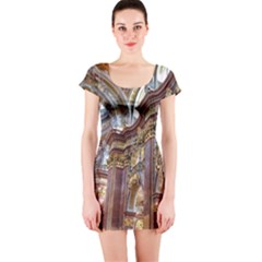 Baroque Church Collegiate Church Short Sleeve Bodycon Dress by Nexatart